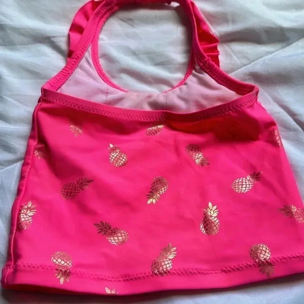 OskKosh Pink and gold maple halter bikini size 18 M